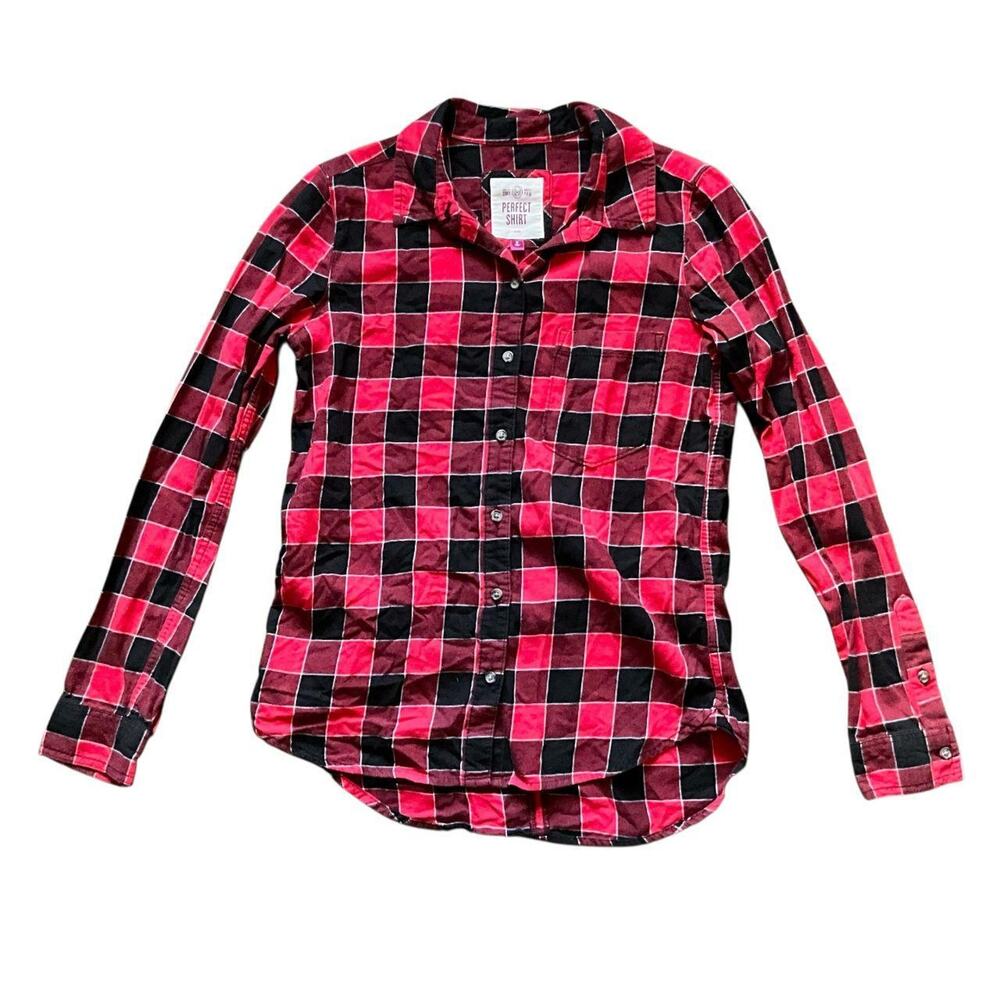 SO Red and Black Checked Perfect Shirt: Y2K, Modern